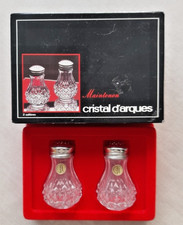 Cristal d'arques  2 salières /poivrières  modele Maintenon / longchamp neuves