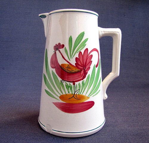 Pichet décor coq en - au,