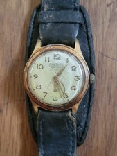 Chatelex Anti-Choc Montre Bracelet Ancienne En Plaqué Or Fonctionne P2719