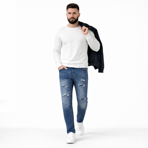 Jeans homme slim - slim, bleu