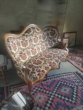 Banquette Canapé Louis Philippe  en état correct - Noyer massif