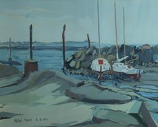 Grand  tableau ancien Bateau