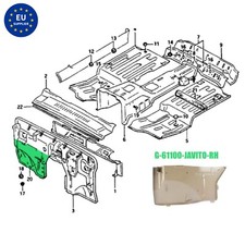 RH & LH Paire de Panneaux de Réparation du Firewall Suzuki Samurai,SJ410,413 LHD