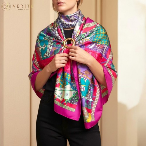 Rare vintage foulard soie - vintage, en