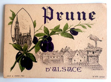 Etiquette PRUNE D'alsace  Eau de vie  Bel état