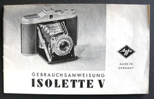 NOTICE D'EMPLOI AGFA ISOLETTE