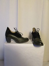 chaussure DKODE cuir vert et daim vieilli noir 35