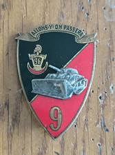 Insigne 9° RG Régiment du Génie     /    Drago Paris  G999     /BB87