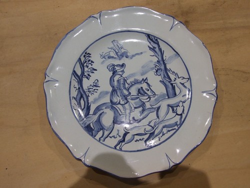 Assiette décor chasse - chasse, en