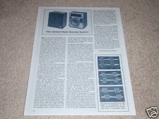 Altec Modèle 15 Haut Parleur Review, 1979,1 Page, Rare
