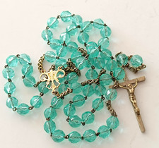 chapelet cristal bleu vert