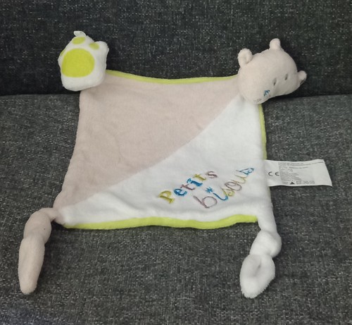 Doudou plat blanc - , vert