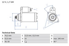 Bosch 0 986 020 300 Starter