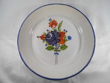 ( 938 )  ASSIETTE  " FLORAL " EN FAIENCE  DE WALY XIX ème ? A IDENTIFIER