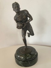 Bronze joueur de rugby signé Edouard DROUOT Art déco 1920/30