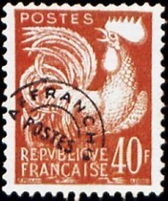 FRANCE STAMP TIMBRE PREOBLITERE N° 116 " COQ GAULOIS 40F " NEUF xx TTB