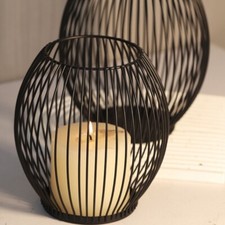 1Pc Bougeoir En Fer De Cage À