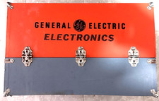 Mallette Vintage en bois dépanneur Radio-Tv origine USA Marque GE grand modèle