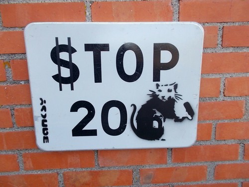 Banksy painter - banksy, "