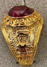 Army Bague Cristal Rouge