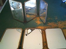 lot 2 miroirs barbier tryptique