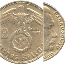 Allemagne Nazi 2 Reichs Mark 1936-1939 KM#93 Argent Choisissez Annee / Atelier