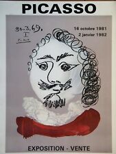 PICASSO Expo à Cannes 1981 , Lithographie affiche 50 x 70 cm (original poster)