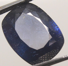 Coussin naturel 13,60 ct saphir bleu royal certifié 15 x 12 mm superbes pierr...