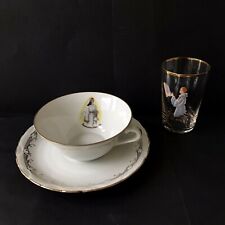 COMMUNION SOLENELLE TASSE À THÉ ET VERRE PORCELAINE FINE DU BERRY/ Souvenir Cup 