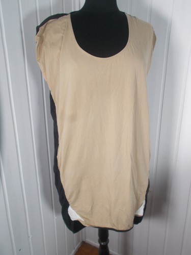 Vintage robe coton - robe, beige/noir