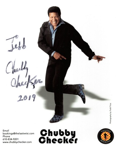 Chubby checker hand signed - hand,