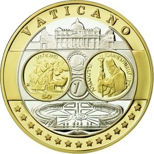 Vatican, Médaille, L'Europe, Jean-Paul II, STGL, Argent
