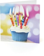 Carte de voeux d'anniversaire vierge camden Graphics Cupcake et bougies