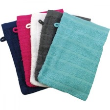 5 X Gants de Toilette Douche Bain 100% Coton 21 x 16 cm