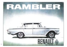 FICHE TECHNIQUE PUBLICITAIRE / RENAULT RAMBLER