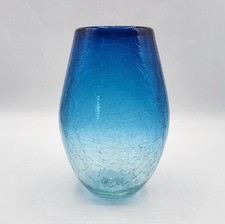 Vase verre soufflé craquelé