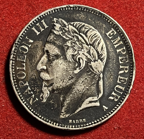 France francs 1868 - 1868, silver