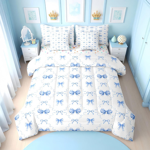 Blue and white - and,