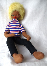 Super poupée vintage articulée , corps fil de fer  Style hippie 70