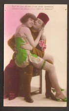 MILITAIRE D'ORIENT & sa Fiancée en sous-vetement / période 1920-1930