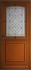 Porte D'entrée Bois Vitrée, Vitrage Transparent, Elioth, H,215xl,90 P, Droit Côt