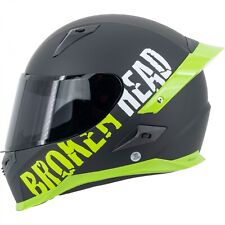 Broken Head Sport-Integralhelm Beproud Pro Vert Ltd.Édition + Noir Viseur