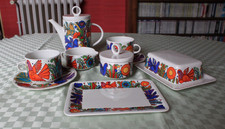 Service vintage Villeroy & Boch modèle Acapulco. 12 pièces petit déjeuner.