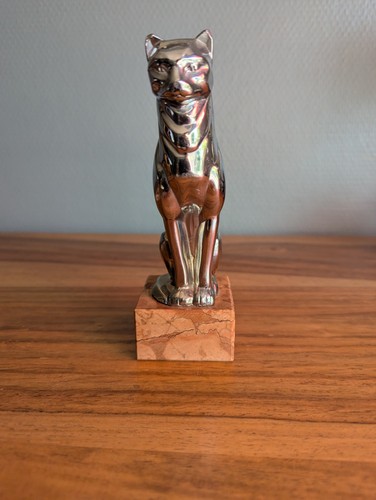 Sculpture chat assis art - sculpture,