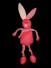 Doudou Peluche Lapin rose et