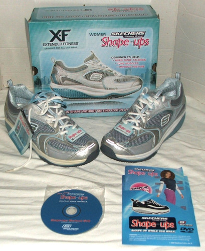 Skechers shape ups silver blue - skechers, shape-ups