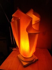 GRANDE LAMPE TYPE MOUCHOIR PLATRE ET  PLEXIGLASS années 1980