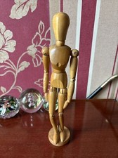 Mannequin Pantin bonhomme Articulé en bois 31 cm avec Support dessin decoration