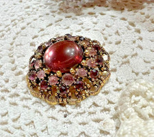 Broche dôme pâte de verre