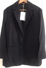Veste blazer long bleu nuit - long,